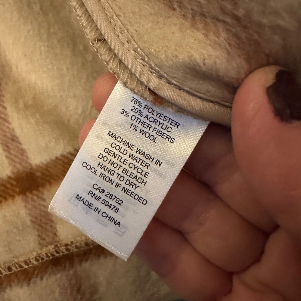 Joie Revolve Neutral Plaid Open Front Unlined Soft Fleece Feel Jacket Small - Picture 4 of 4